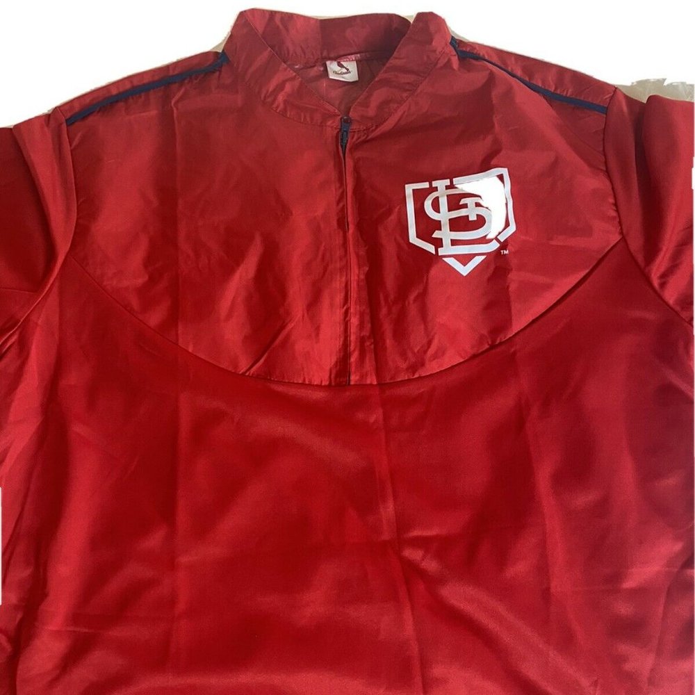 OFFICIAL MLB  ST LOUIS CARDINALS Short Sleeve WARM UP JACKET MONSANTO SZ XL